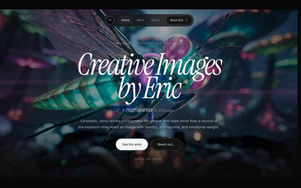 Creative Images by Eric live project homepage